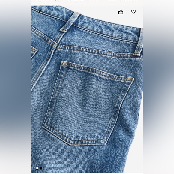 H&M Slim Straight Ultra High Rise 90s Style Jeans Sz 4 - Picture 3 of 9